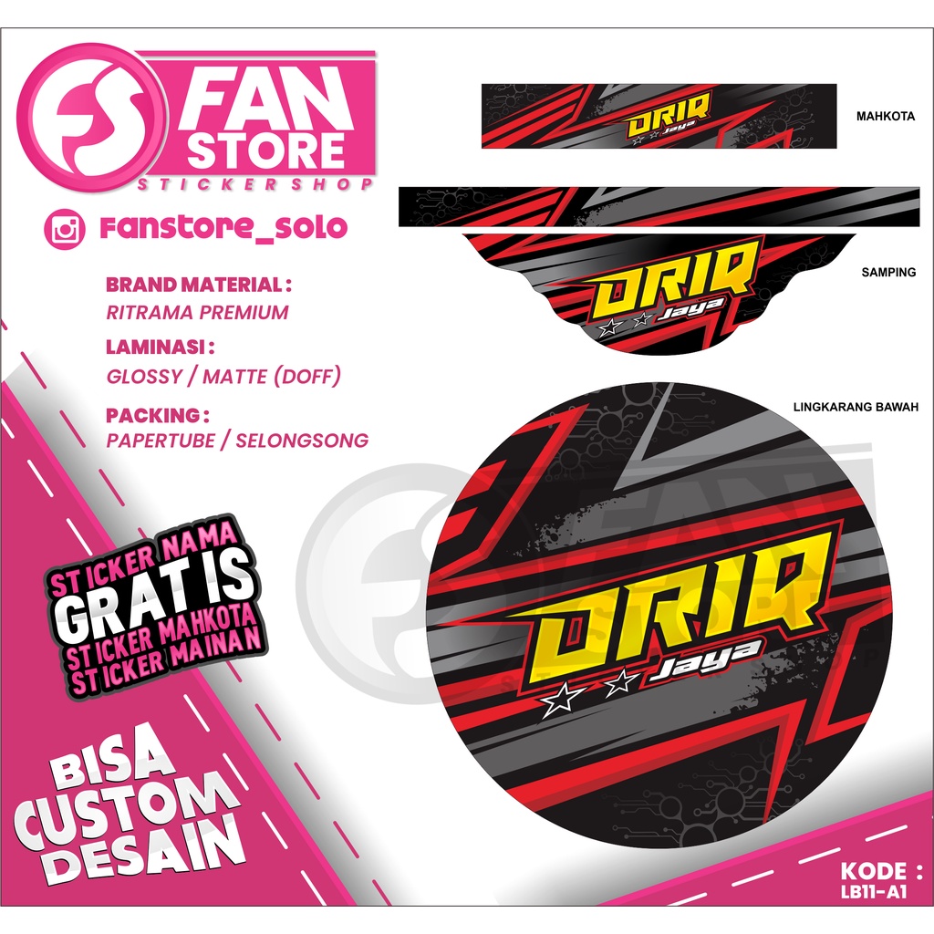 Stiker Decal SANGKAR LOVEBIRD Sangkar EBOD JAYA  - Aksesoris Sticker Sangkar Burung