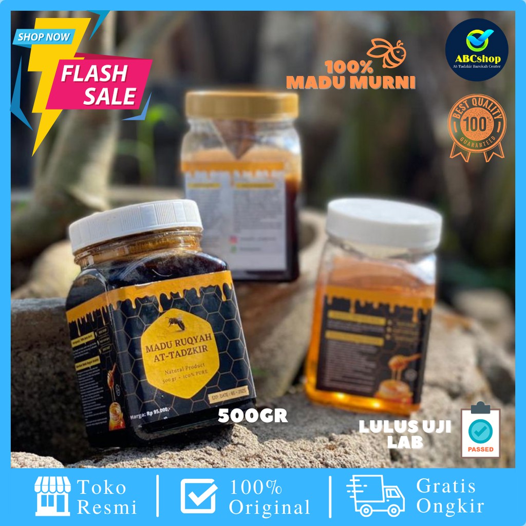 

Madu Murni Asli - Pure Honey 500gr (Manis Asam) Madu Ruqyah At-Tadzkir (Madu Akasia Carva)