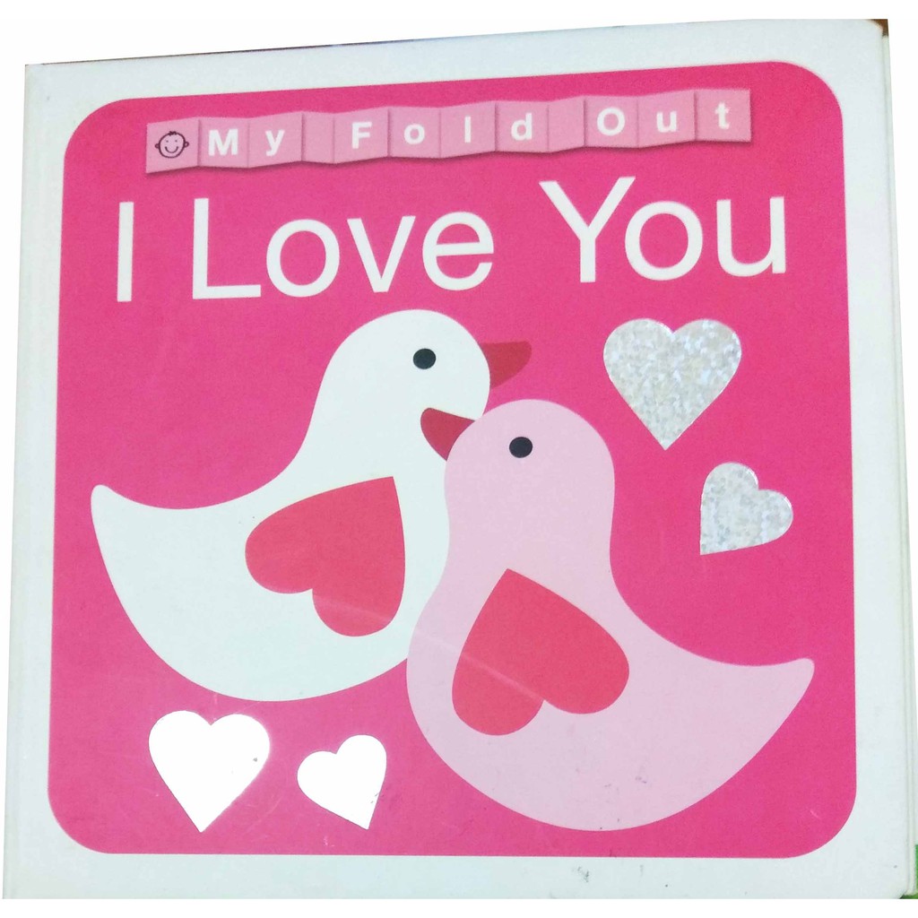 Buku Lipat I LOVE YOU - My Fold Out Learning Book buku bayi anak bbw karton kertas tebal lipat hard board