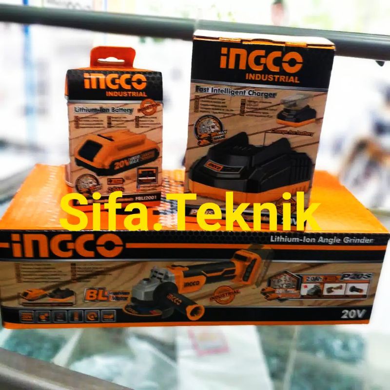INGCO CAGLI1002 Mesin Gerinda Baterai Cordless BRUSHLESS Grinda tangan