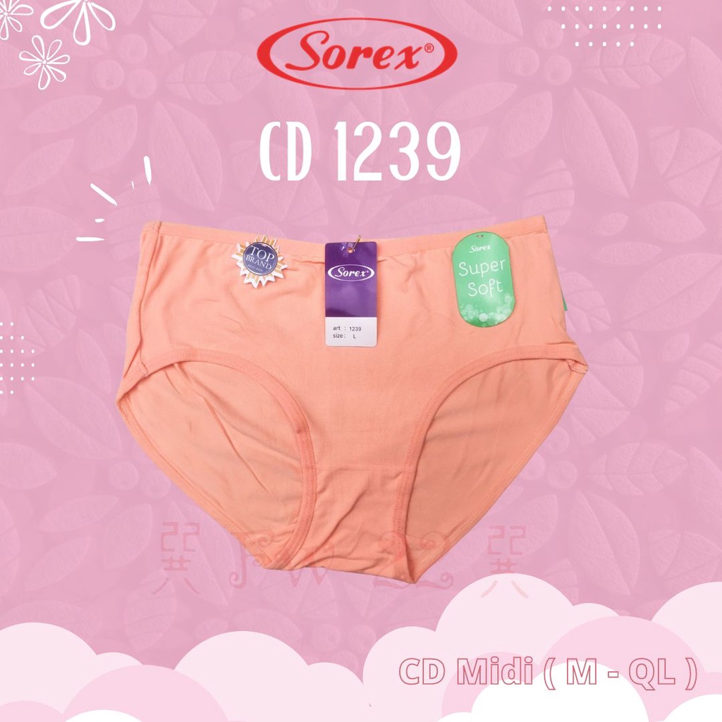 Celana Dalam Wanita Sorex 1239 CD Wanita Ukuran Midi dengan Bahan Katun Super Soft