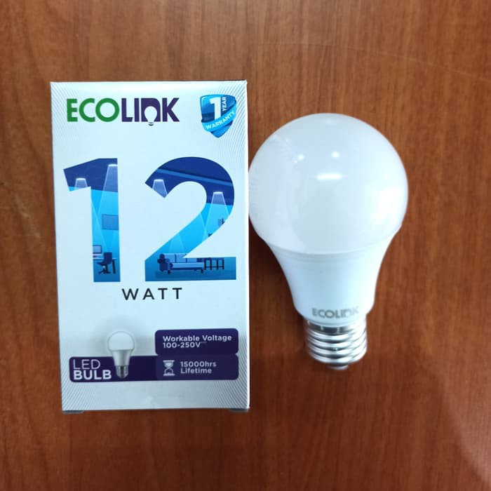 Ecolink LED Bulb 12 Watt LAMPU LED BULB ECOLINK 12W E27 PUTIH dan KUNING