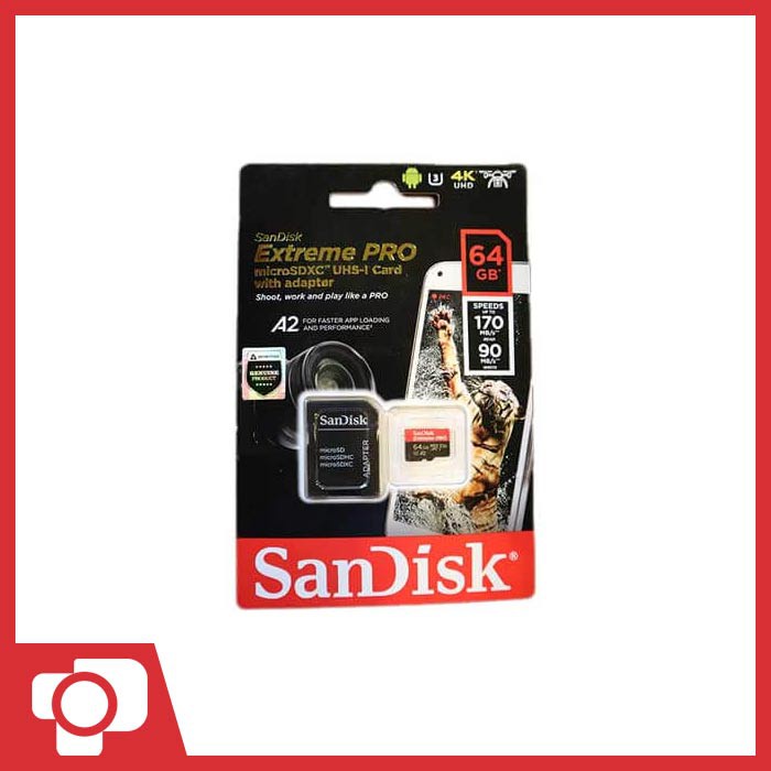 Sandisk Extreme Pro A2 MicroSDXC 64GB Memory Card