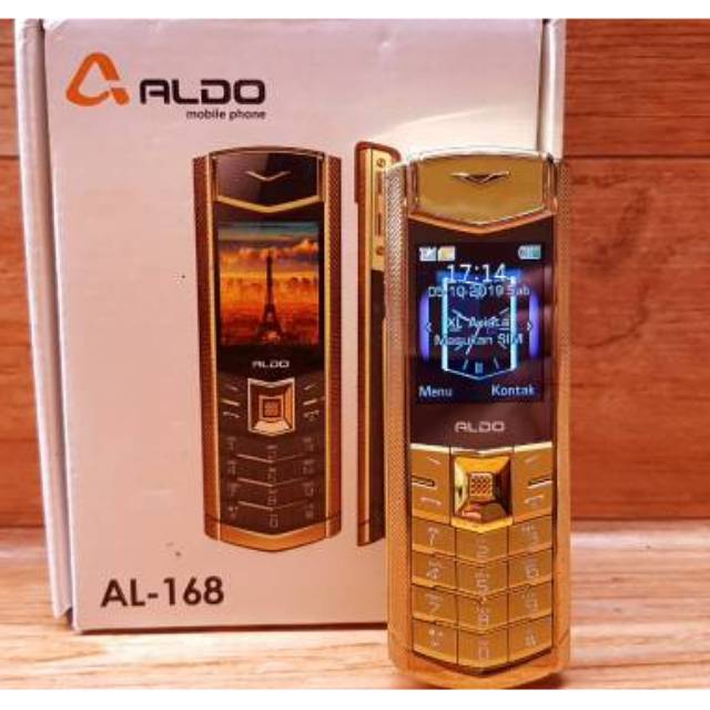 HP Aldo Gold AL 168 Design Mewah Seperti Vertu Handphone Mulus Siap Dipakai Harian