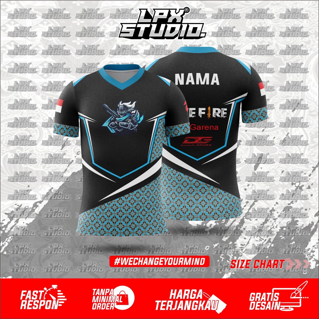 Jersey Baju Gaming New Custom Free Name Set