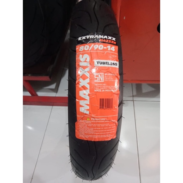 Ban tubeless motor matic ring 14 80/90-14 Maxxis Extramax
