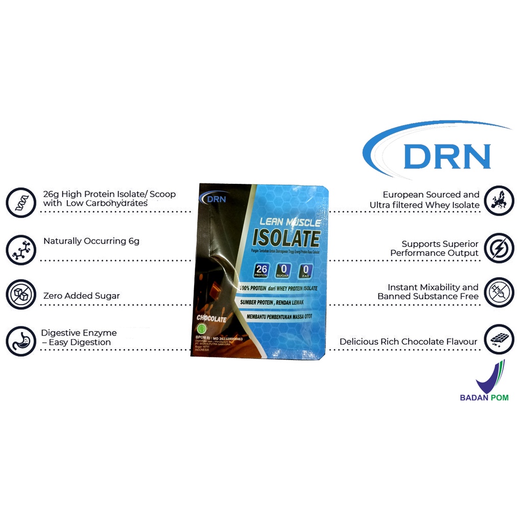 Dr Nutrition DRN LEAN MUSCLE ISOLATE WHEY PROTEIN ISOLATE SACHET