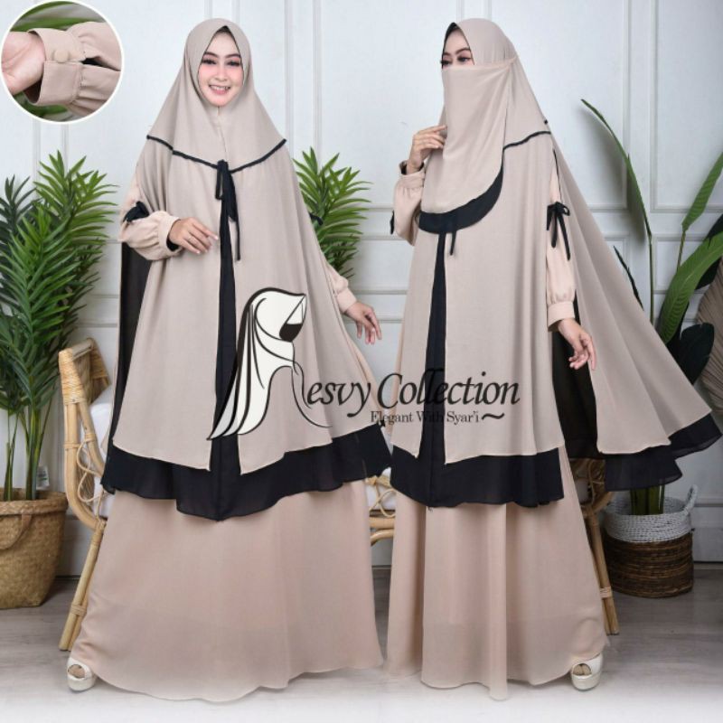 gamis Syari  arumi set by resvy_collection