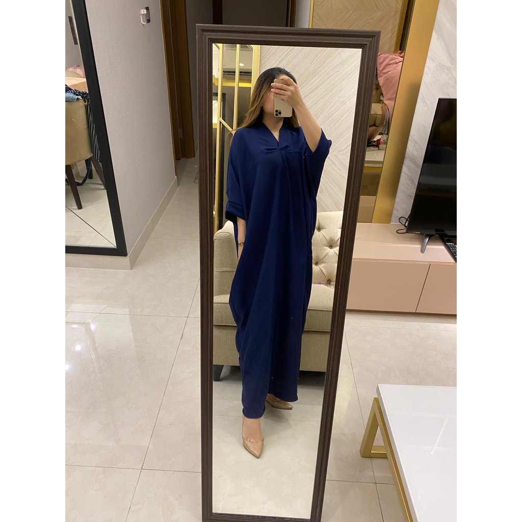 9624 / 7286# Kaftan Moscrepe Fashion//Kaftan Polos// Fashion  Muslim Kaftan Moscrape Wanita