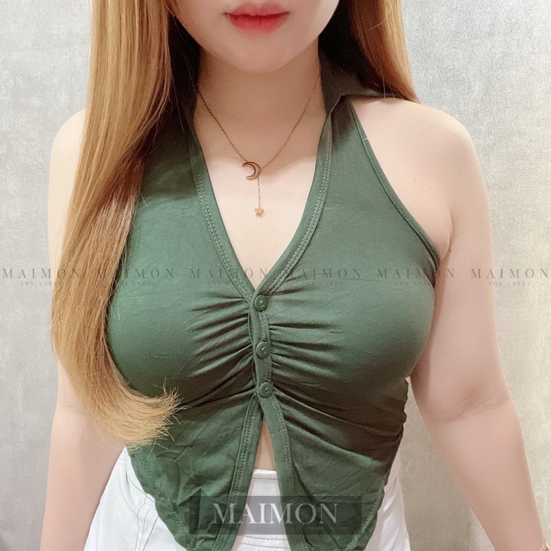 Collar Backless Top | Atasan Sexy Korean Fashion | Maimon Grosir