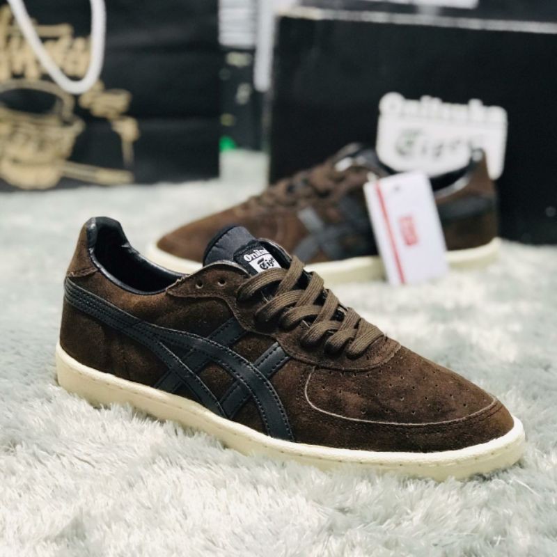 SEPATU PRIA ONITSUKA TIGER BROWN STRIP BLACK ORIGINAL