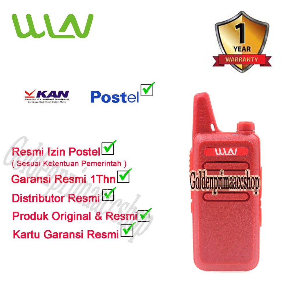 Paket FBI HT WLN KD-C1 Merah (Isi 2 Pcs)