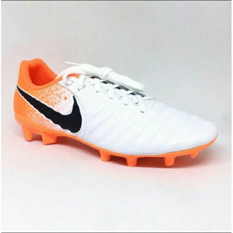 Separu Bola Nike Legend 7 Academy Fg White Orange Original new 2021/Sepatu Futsal