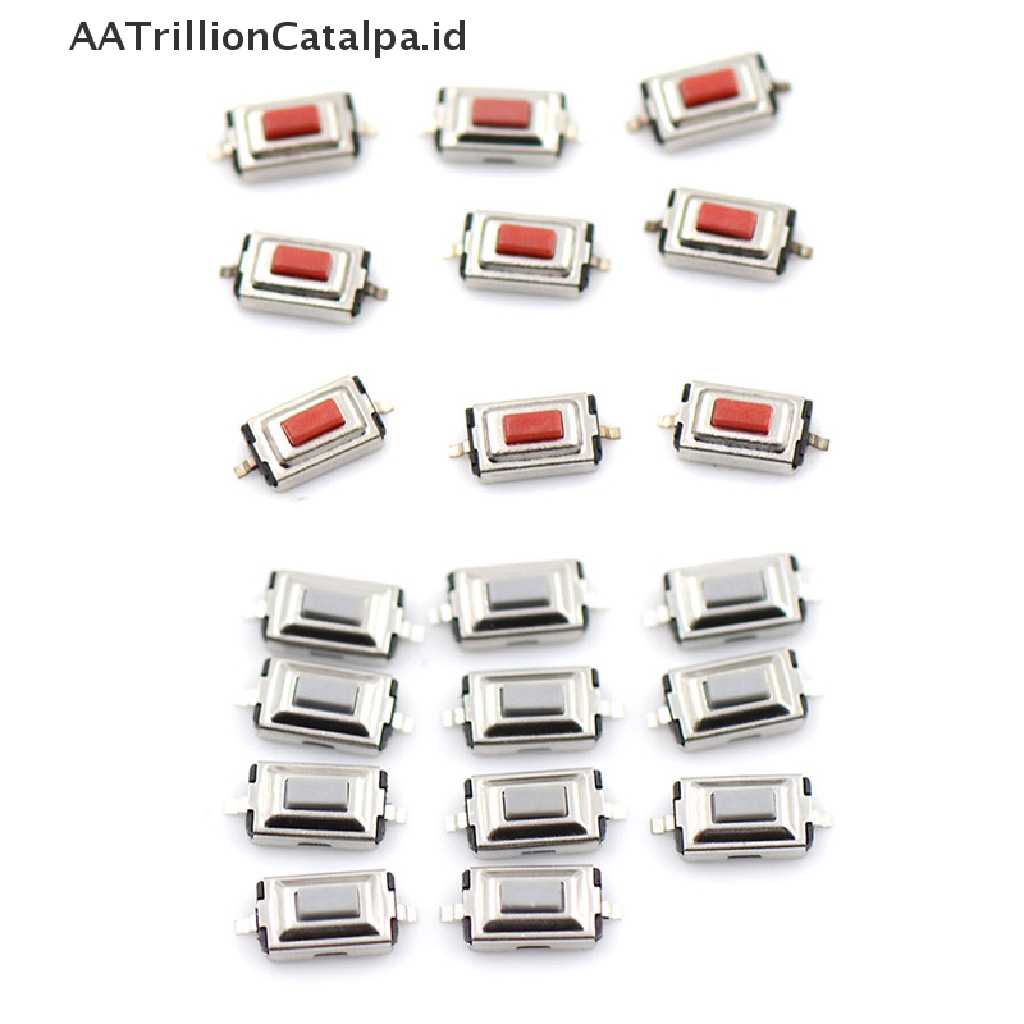 20 Pcs / set Saklar Tombol Tekan Tactile Micro Switch 2 Pin Ukuran 3x6 X 2.5mm