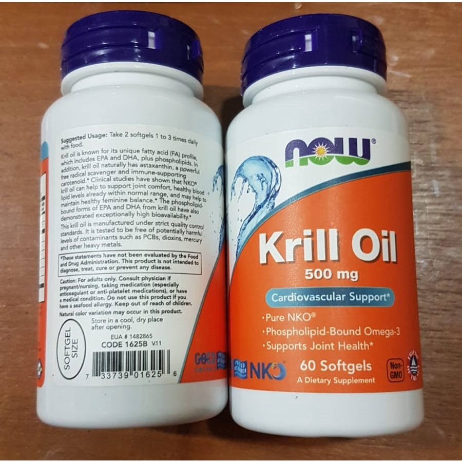 Now Food Krill Oil 500 mg 60 Softgels Now Krill Oil Ori USA Now Neptune Krill Oil Udang