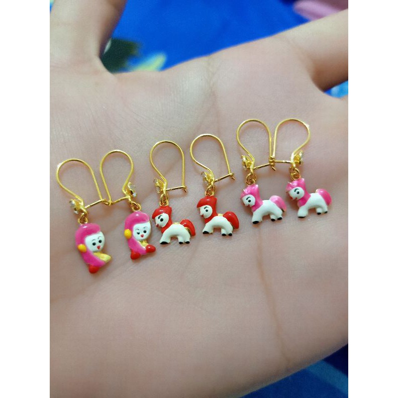 ANTING ANAK BONEKA PERAK 925 LAPIS MAS 24K