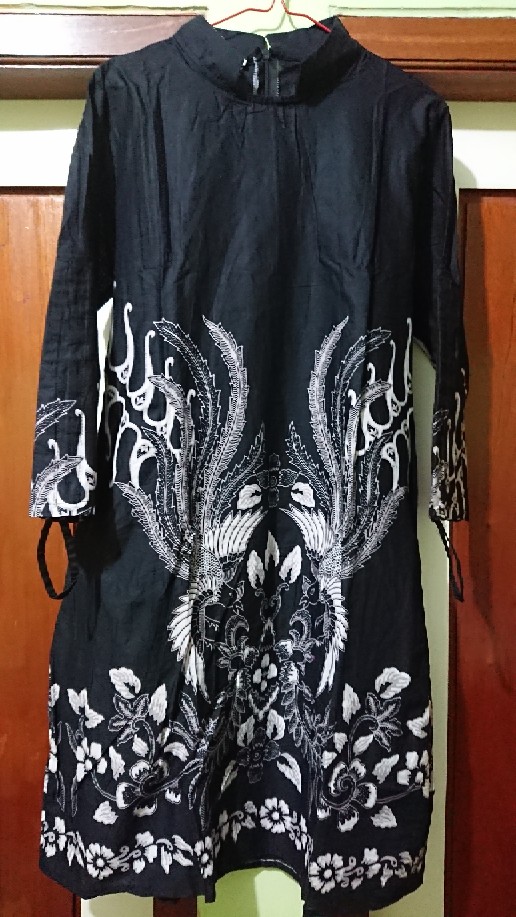 M-l-xl-xxl Batik Tunik Wanita Asj Sa Hrb026 Kenongo Pekalongan Sogan Tulis