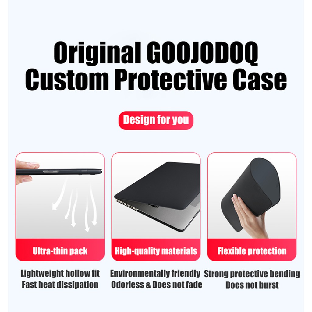 【Beli dua diskon 20%】 goojodoq For Macbook case Pro 13 Air 13 A2289 A2251 A2338 casing For macbook A2337 A2179  Dengan pelindung layar