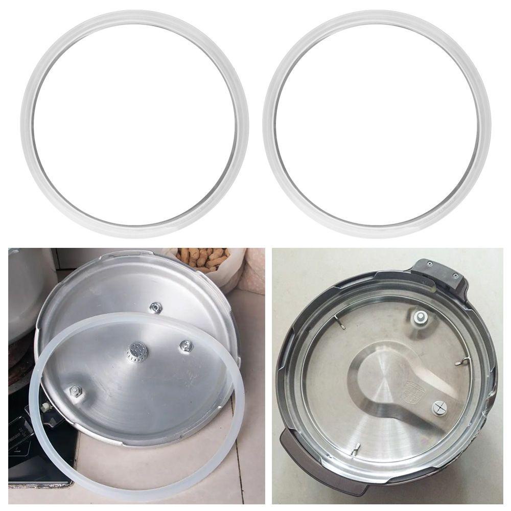 Solighter 2Pcs Putih Karet Silikon Kualitas Tinggi Panci Presto Aksesoris18 20 22 24 26 cm Sealing Ring