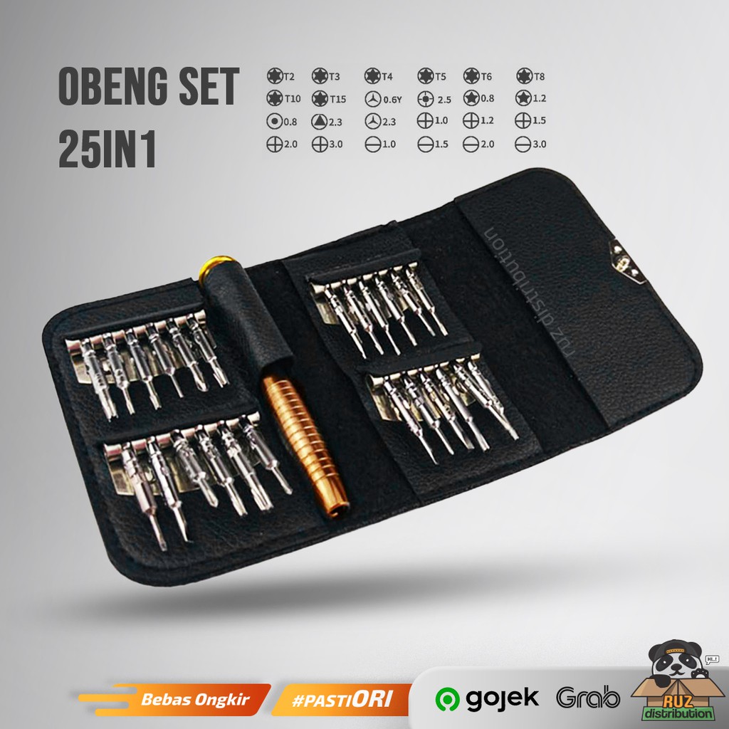 Obeng Set 25 in 1 - Obeng Set Elektronik