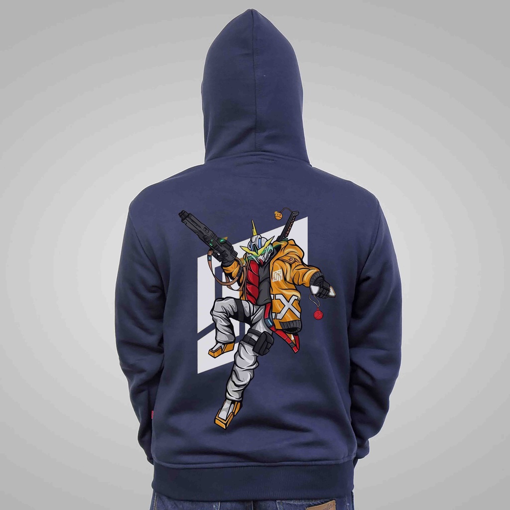 JAKET HOODIE GUNDAM JEPANG KEREN / JAKET HOODIE JEPANG JUMBO BIG SIZE OVERSIZE