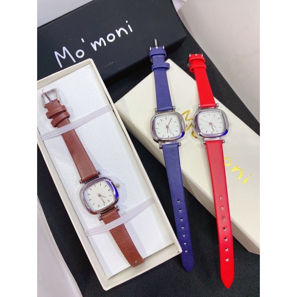 Jam Tangan RJ-088 Quartz Wanita Kulit Strap Vintage Style New Design Import Mo'moni