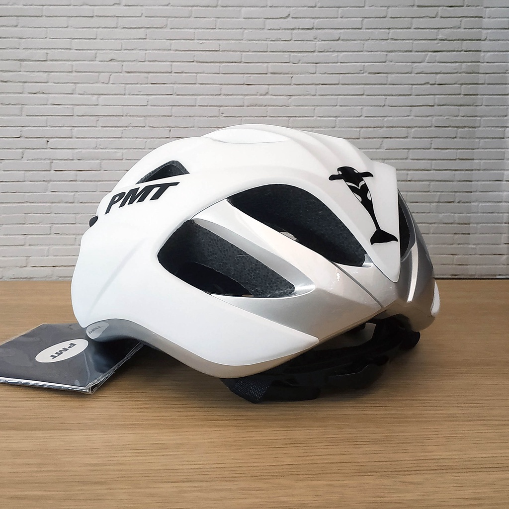 Helm Sepeda PMT Lance White Silver