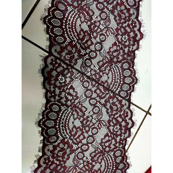 renda kumis/renda Paris gradasi lebar 20cm