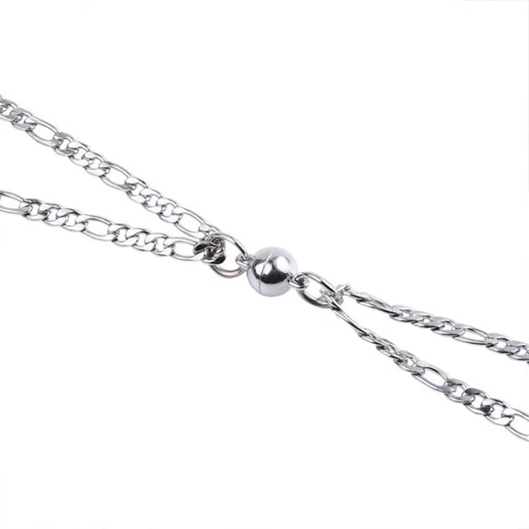 Kalung magnet pasangan / kalung stainless steel / kalung fashion pasangan /   gelang kalung pasangan
