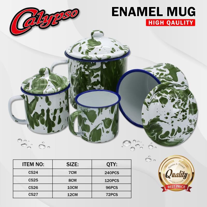 CANGKIR ENAMEL POLOS 7 CM/MUG ENAMEL/CANGKIR SENG KALENG JADUL/GELAS SOUVERNIR /GELAS KALENG