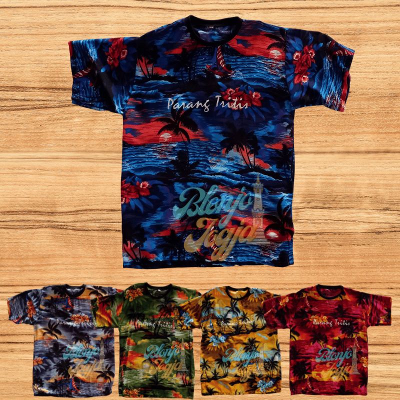 Kaos pendek sunset pantai parangtritis jogja