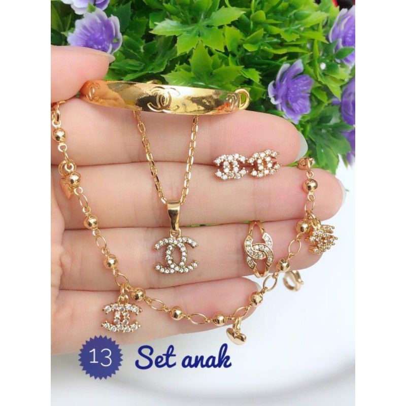 [xuping] paket perhiasan anak xuping gold chanel gelang kaki anak emas 031220