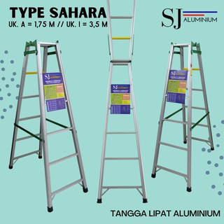 Tangga Lipat Aluminium Ladder Sahara Hijau 1,75 M / 1,75 Meter / 175 CM