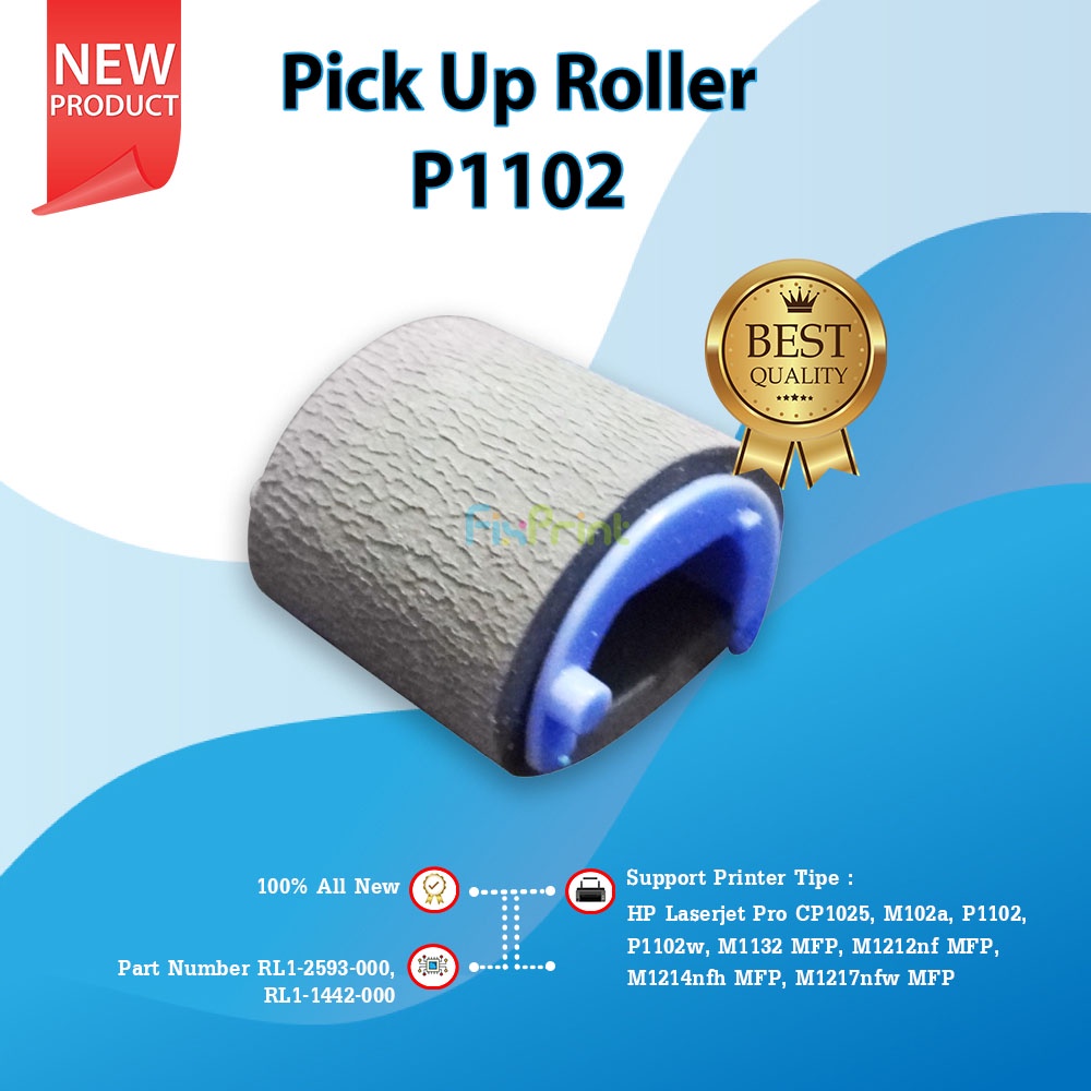 Pick Up Roller Penarik Kertas HP Printer Laserjet P1102 M1132 P1005 P1006 Canon LBP6030 Karet Roll