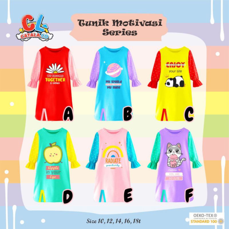 Tunik Motivasi by Catala.Co / Tunik Anak Remaja / Atasan Muslim Anak / Mididress muslim