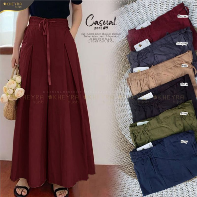 100% ORI Casual Pants #9 Kulot wanita by Kheyra