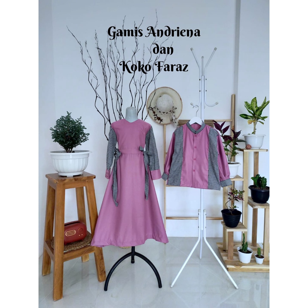 Gamis Andriena dan koko Faraz | Gamis Anak perempuan | Gamis Dewasa | Gamis Couple