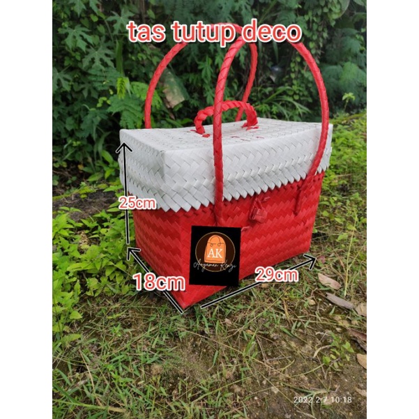 tas anyam tutup deco bahan A