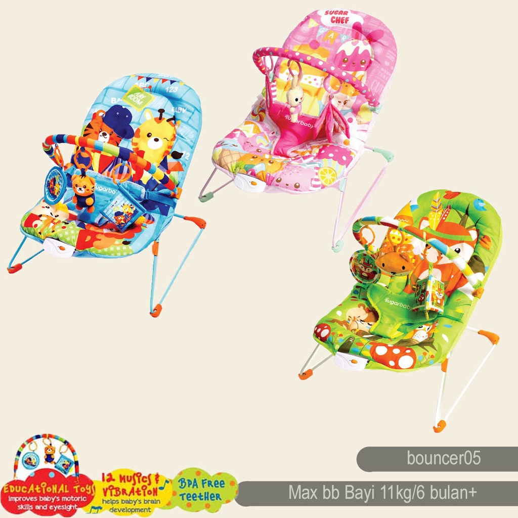 Bouncer Sugar Baby / Kursi Getar Baby Bouncer / bouncer murah/ sugar baby bouncer / kursi getar bayi