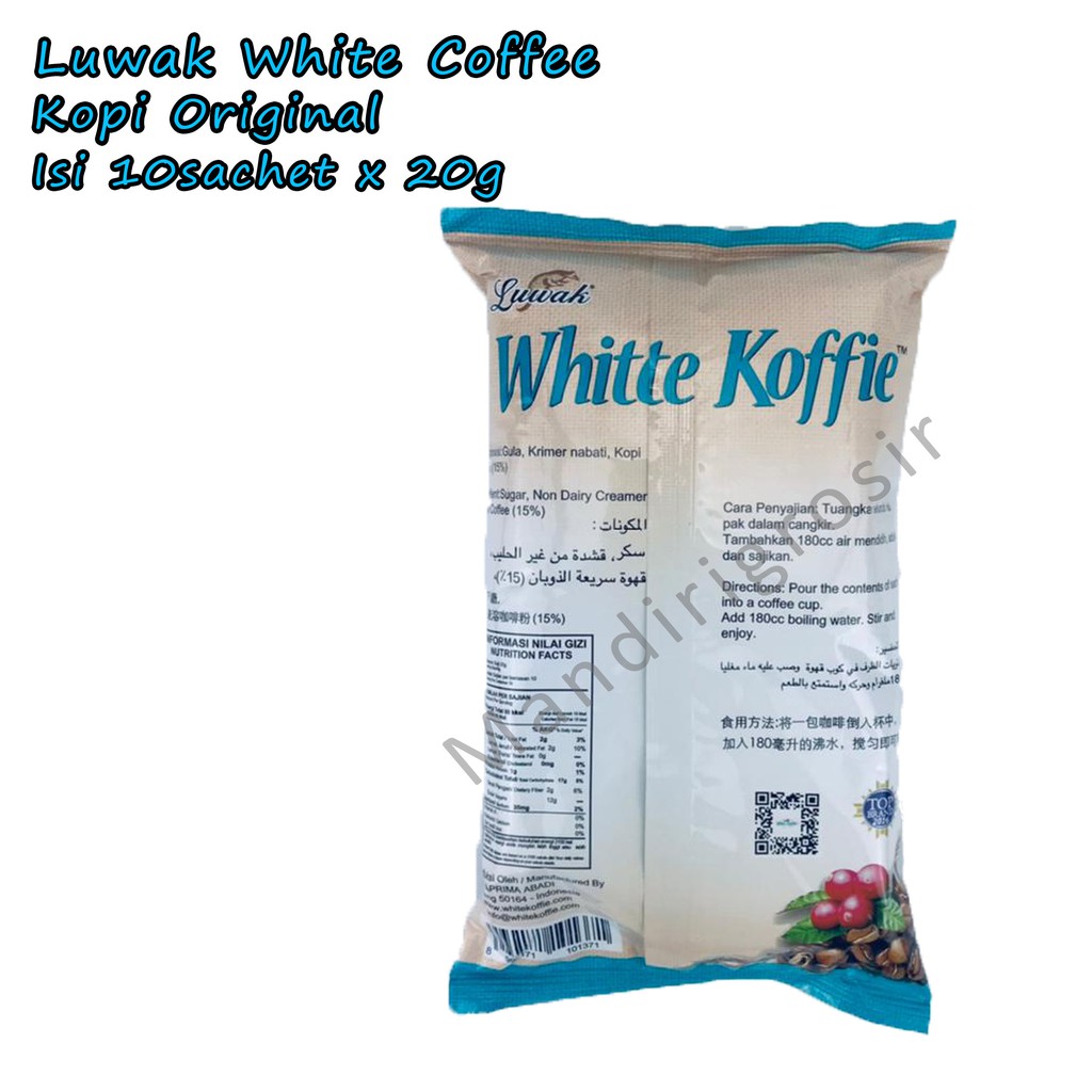 Kopi *Luwak White Koffie * Original * isi 10sachetx20g