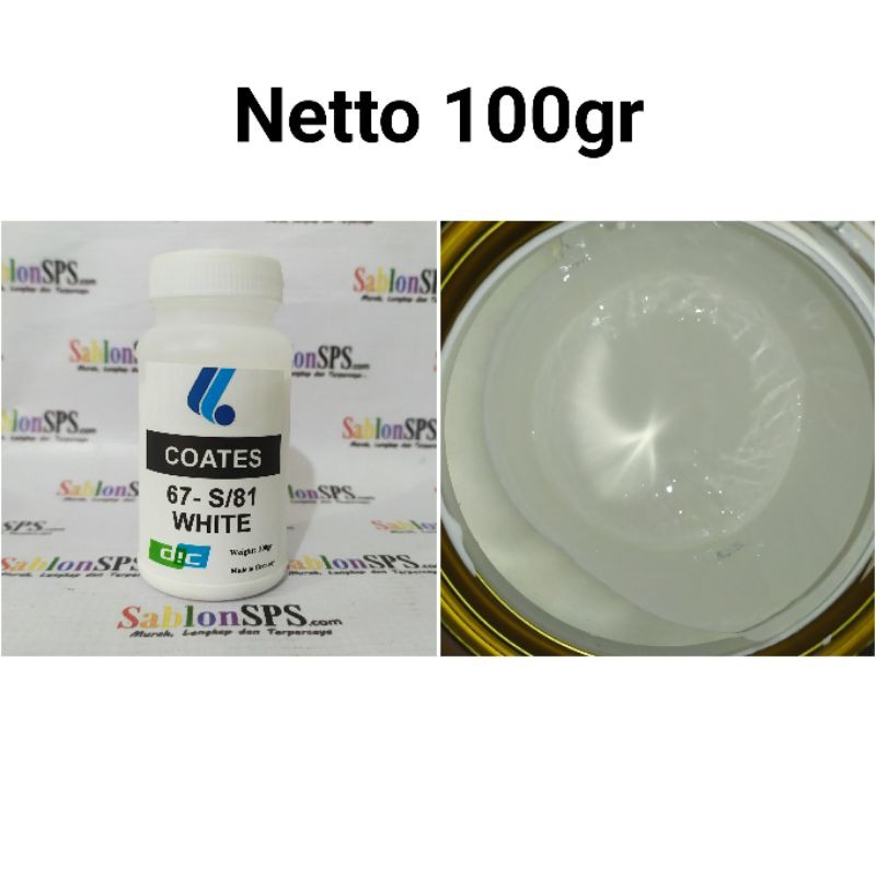 TINTA SABLON GELAS COATES 67 - S/81 PUTIH WHITE 100GR