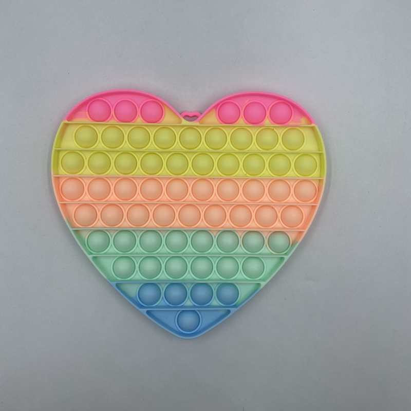 Jumbo Pop It Push Bubble Sensory Cute Toy Super Big Popit Gigantic Oversized Chess Board Push Pop It Hello Kitty Toys for Kid Children Gift-Macaron Love 20cm