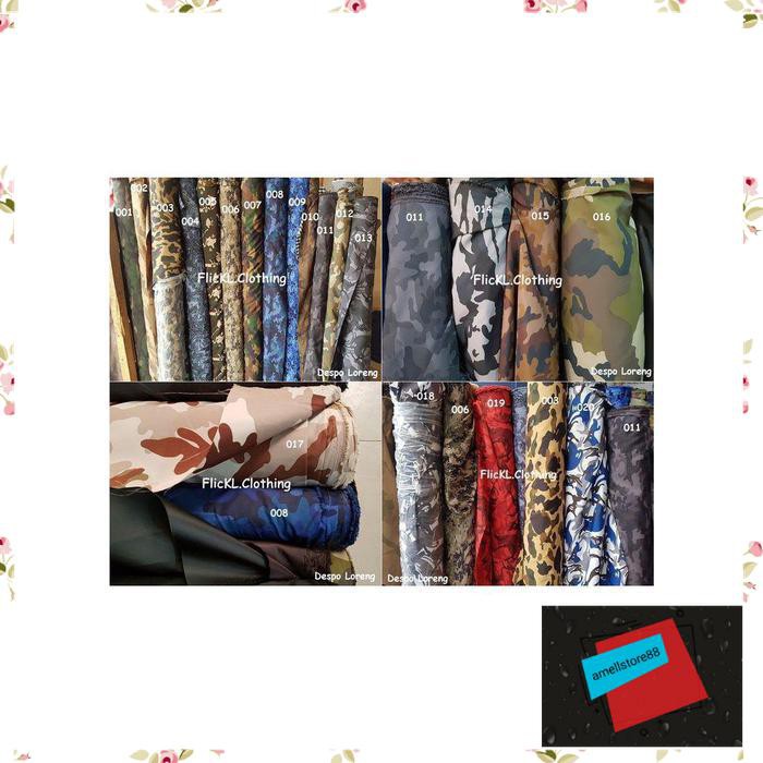 Jaket Pria parasut parka gunung Bahan Kain Despo Loreng Camo Parasit Parasut Waterproof Anti Air IU1