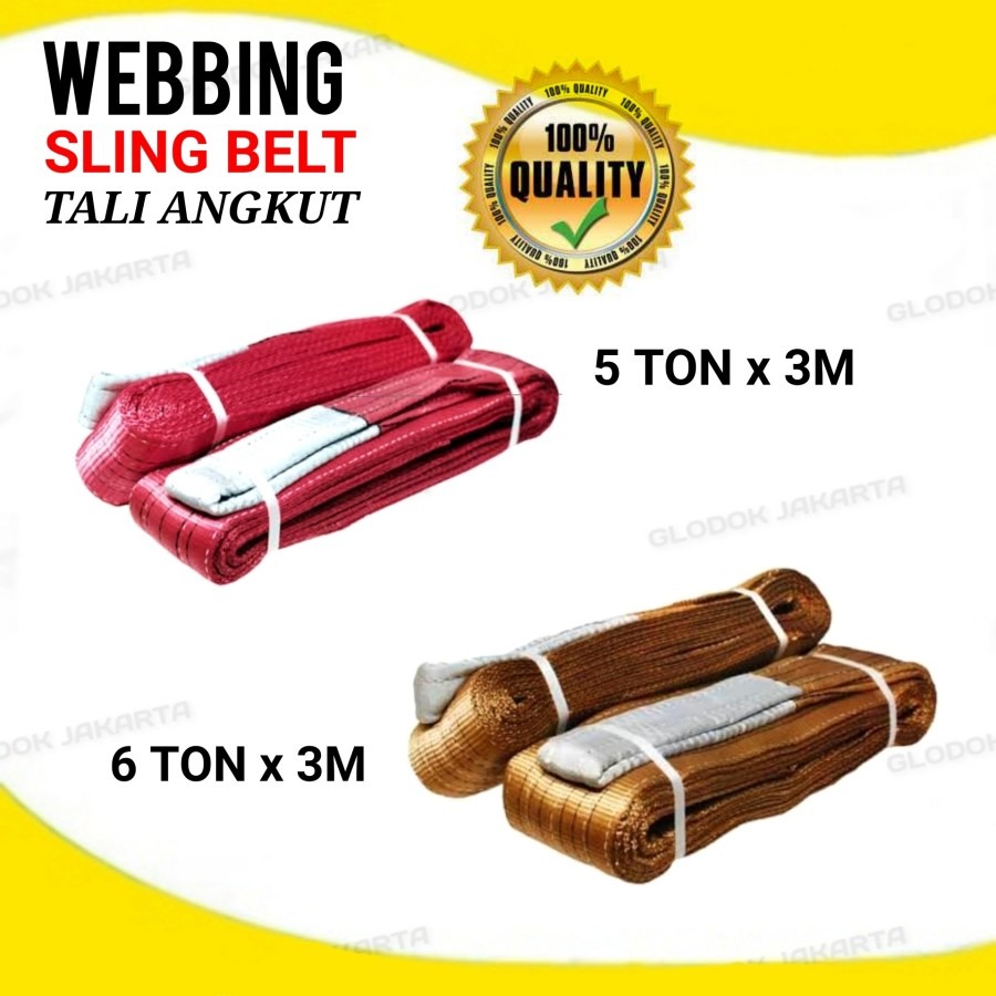 Webbing Sling Belt Tali Angkat Web Sling Polyester