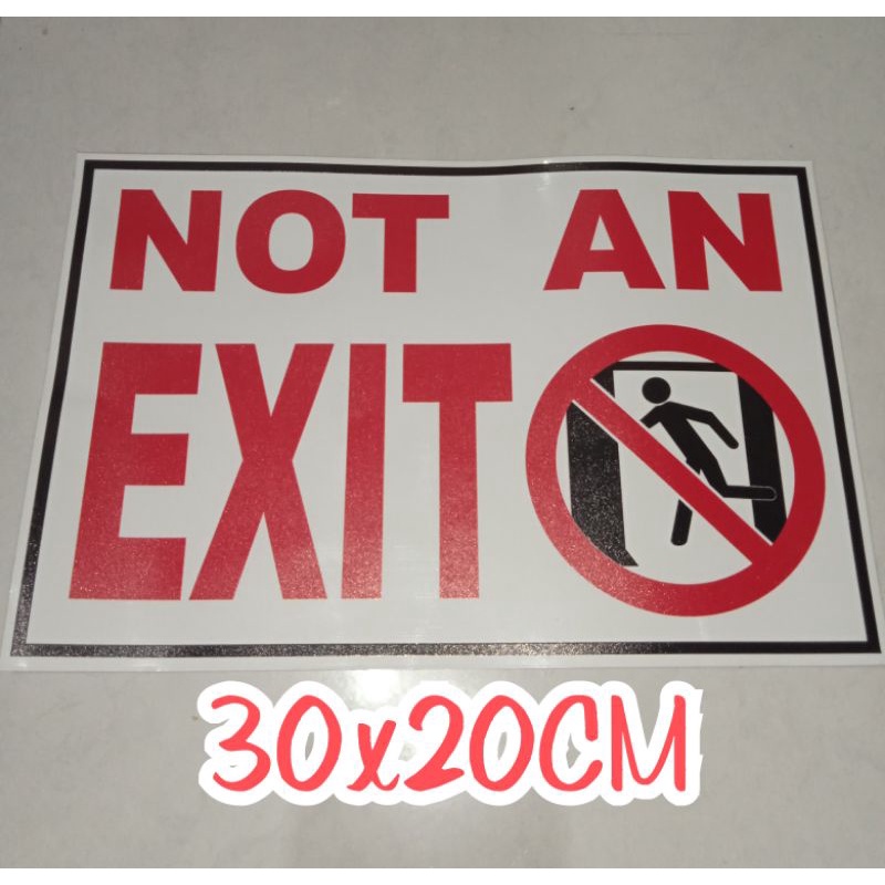 

STIKER NOT AN EXIT
