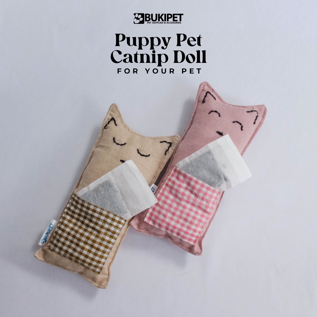 Boneka Catnip Kucing Cat Toys  Doll Murni Isi Catmint For Your Pet - PUPPY PET CATNIP DOLL