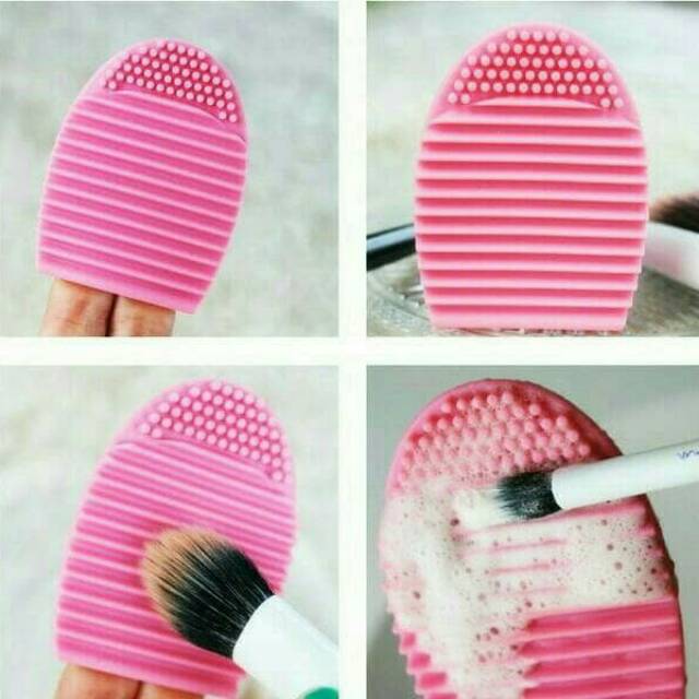 Egg brush pembersih kuas make up