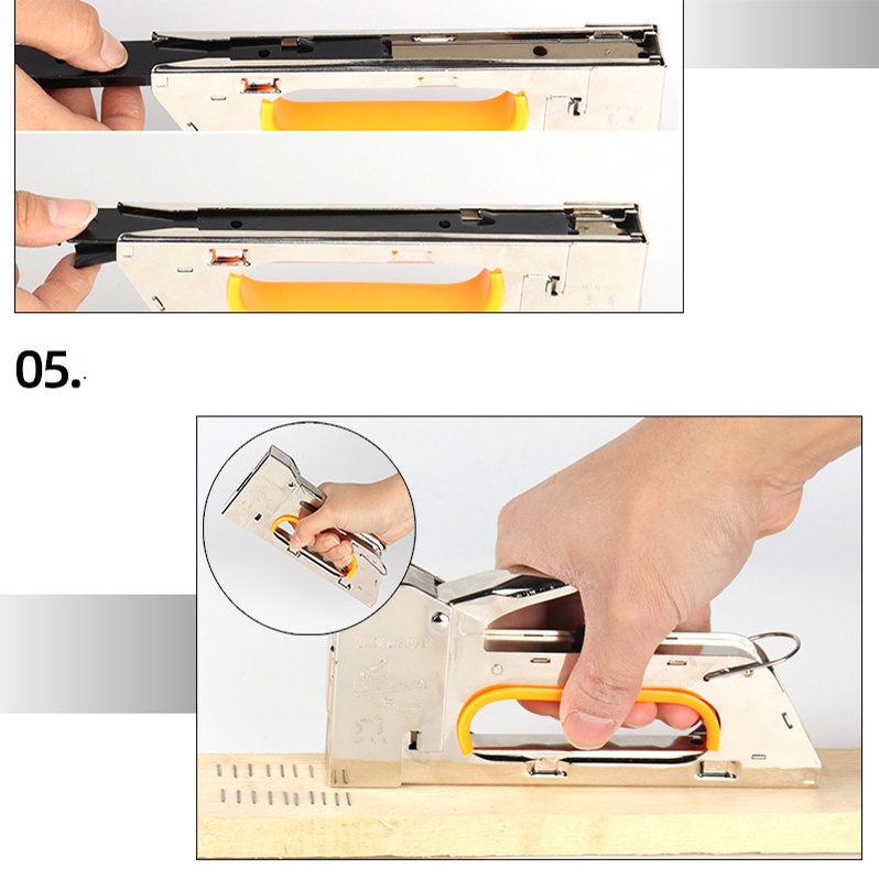 Stapler Tembak Cekrekan Pengokot Hekter Gun Tacker Guntacker Staples Sofa, Staples Jok Stepler Motor, Kursi, dll