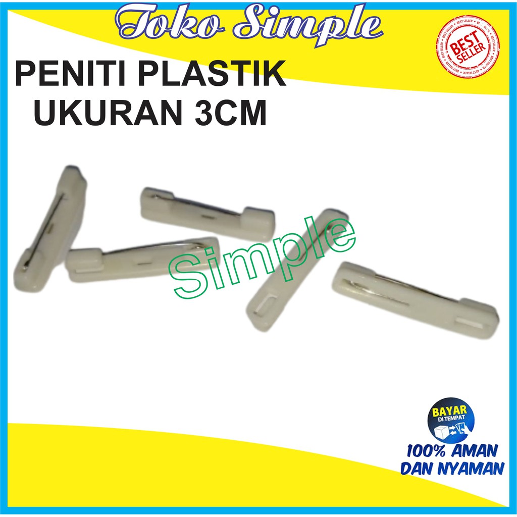 

PENITI PLASTIK 3CM PAPAN NAMA DADA NAME TAG BROS NAMETAG PIN MURAH