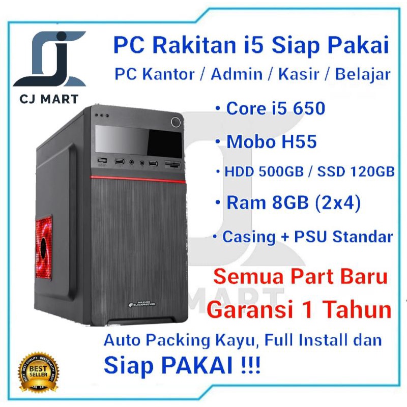 PC Rakitan Core i5 / RAM / HDD / PC KANTOR / ADMIN / PC KERJA